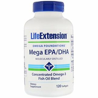 Life Extension Omega-3 Twice as much EPA & DHA as many commercial fish oils 120 softgels PACK-2
