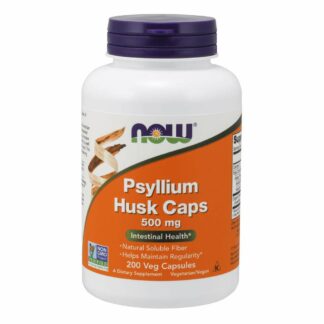 NOW Foods Psyllium Husk 500mg 200 Capsules 200