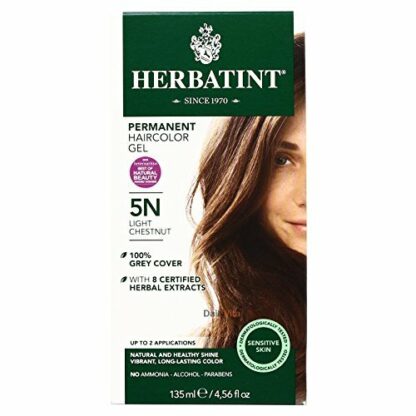 Herbatint 永久草本发色凝胶，浅栗色，5N，1 件 1包 