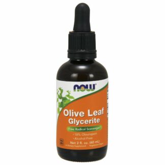 NOW Olive Leaf Glycerite 18% Liquid,2-Ounce