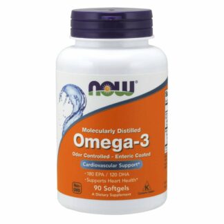 NOW Foods - Omega-3 伤寒的上漆的气味控制了分子被蒸馏的 1000 mg。90软胶囊