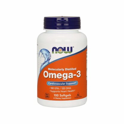 NOW Foods - Omega-3 分子被蒸馏的鱼油 - 100软胶囊