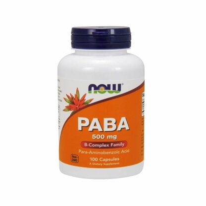 NOW Foods - PABA (巴拉aminobenzoic酸) 500 镁。100 胶囊