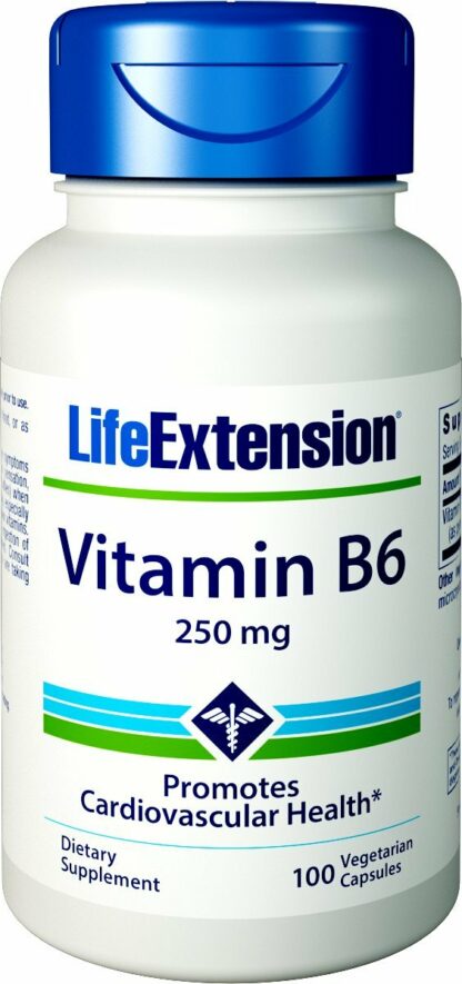 Life Extension 维生素B6素食胶囊 250mg，100粒