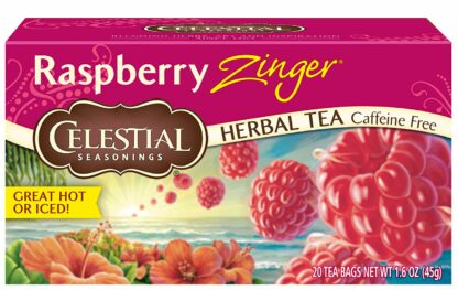 Celestial Seasonings - Raspberry Zinger Herb Tea Caffeine Free - 20 Tea Bags