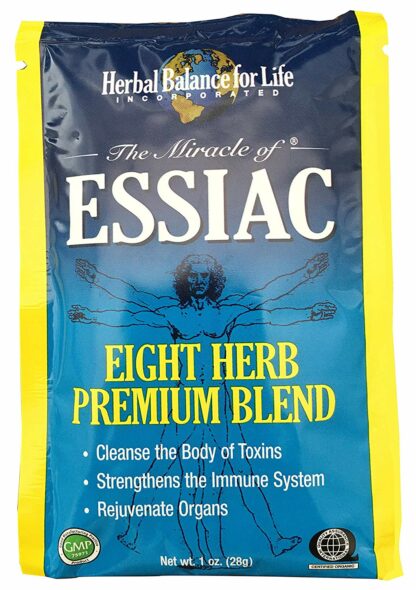 Essiac Tea, Eight Herb Upgraded Formula, Certified Organic Essiac, Certified by QAI, San Diego, Eight 1 Oz. Packets Makes 8 One Quart Bottles (1 Gal.) Essiac Tea!, 64 Day Supply!