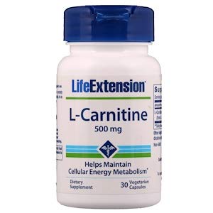 Life Extension, 左旋肉碱，500毫克，30粒素食胶囊