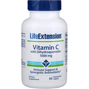 Life Extension, 维他命 C 含有二氢槲皮素，1000毫克，60粒