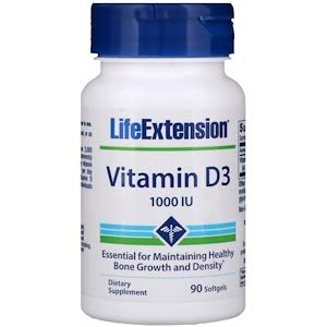 Life Extension, 维他命 D3，1000国际单位，90粒软胶囊