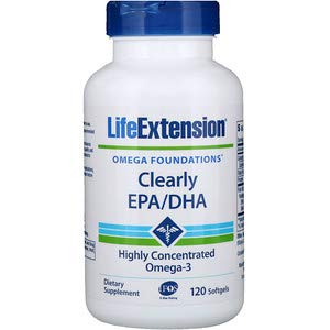 Life Extension, Clearly EPA/DHA，120粒软胶囊