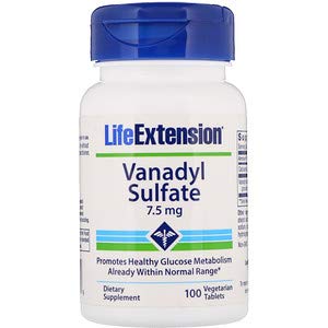 Life Extension, Vanadyl Sulfate, 7.5 mg, 100 Vegetarian Tablets