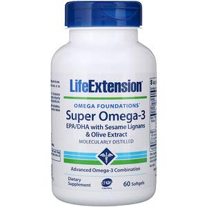 Life Extension, 脂肪酸基础，超级奥米加脂肪酸, 60粒软胶囊