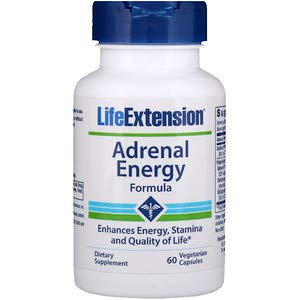 Life Extension, 肾上腺能量配方, 60粒素食胶囊