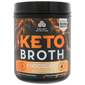 Dr. Axe/Ancient Nutrition, Keto Broth，Keto活化肉汤，巧克力，20.5盎司（580克）