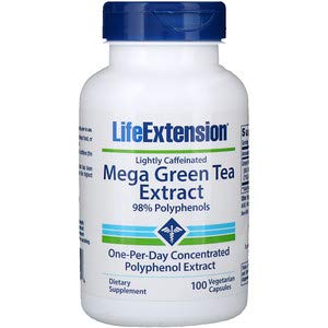 Life Extension, 超级绿茶提取物，含轻度咖啡因，100素食胶囊