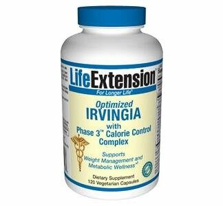 Life Extension - 优化Irvingia用阶段 3 卡路里控制复杂非洲芒果 - 120 素食胶囊