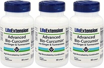 Life Extension 改良性生物活性姜黄素，含有生姜和姜黄素，30粒软胶囊 3片装