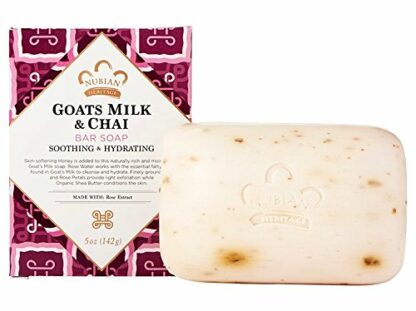 Nubian Heritage Soap Bar, Goats Milk and Chai, 5 Ounce (5 Pack)