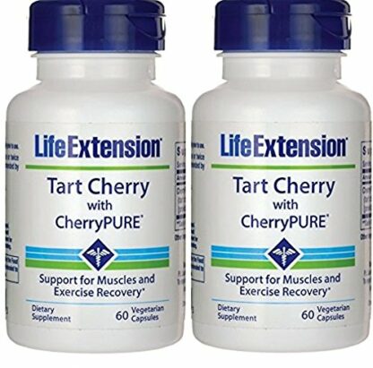 Life Extension Tart 樱桃提取物，含标准营养补充剂，樱桃色/纯色，60 片 2组 60.00