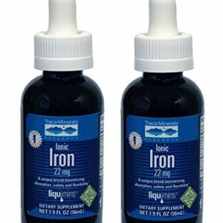 Trace Minerals Research Liquimins Ionic Iron, 22 mg, 1.9 Ounce (Pack of 2)