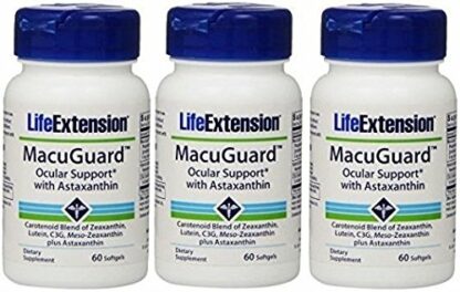 Life extension macuguard ocular SUPPORT PLUS 虾青素，，60软胶囊 60 x 3 60.00