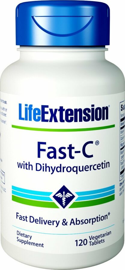 Life Extension - Fast-C with Dihydroquercetin - 120 Vegetarian Tablets