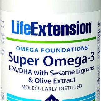 Life Extension - 超级Omega-3 EPA/DHA用芝麻Lignans 橄榄色的萃取物 - 120 伤寒的上漆的Softgels