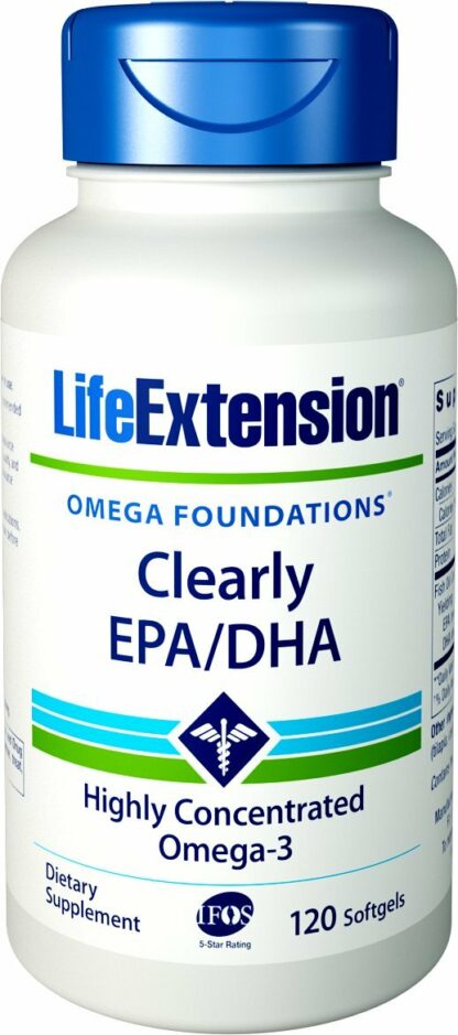 Life Extension - Omega基金会明确Omega EPA/DHA高度集中Omega - 3 - 软凝胶120粒