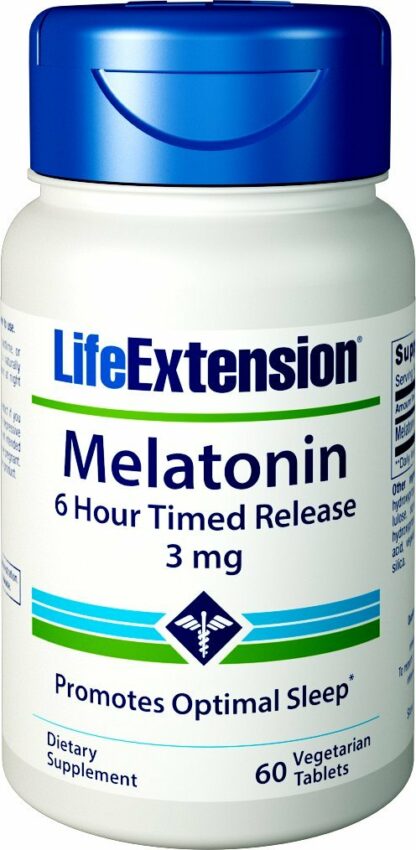 Life Extension Melatonin 6 小时定时释放 3 MG 60 Tablets 60