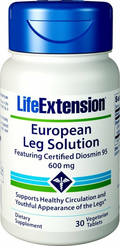 Life Extension - 以被证明的Diosmin镁为特色的欧洲腿 95 600 解答。30素食片