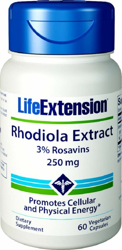 Life Extension - Rhodiola萃取物 3% Rosavins 250 镁。60 素食胶囊