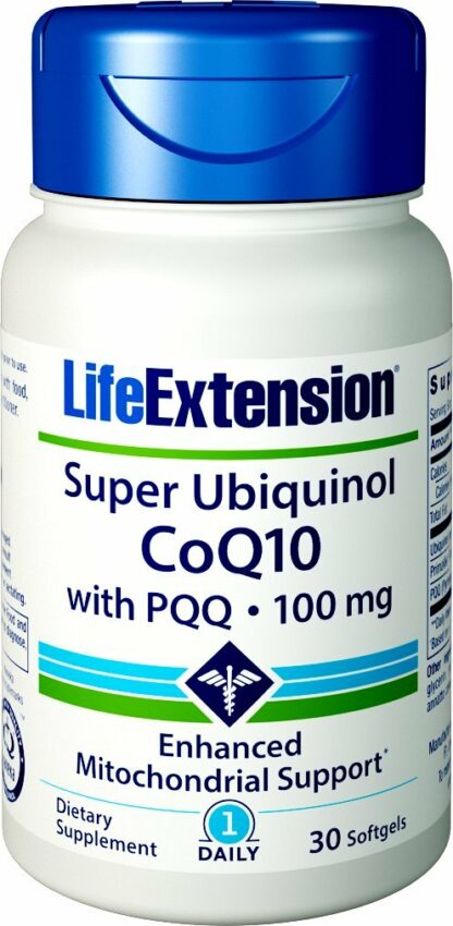 Life Extension - Super Ubiquinol CoQ10与BioPQQ 100 镁。30软胶囊