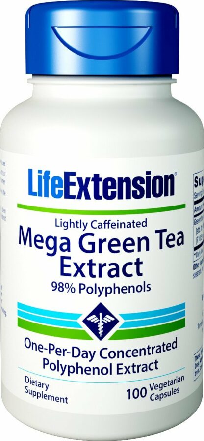 Life Extension - 轻兆绿茶萃取物Caffeinated以 98%多酚 725 镁。100 素食胶囊