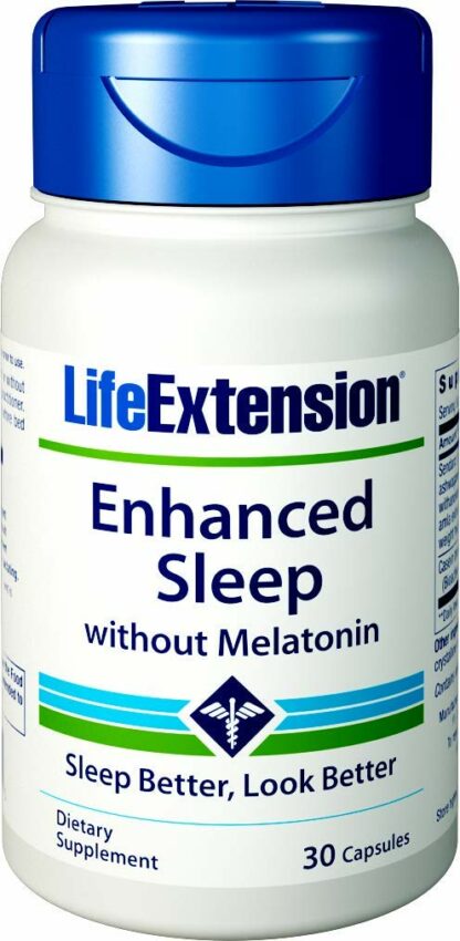 Life Extension Enhanced Natural Sleep without Melatonin Capsules, 30 Count