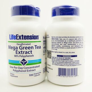 Life Extension 超级绿茶提取物98% 多酚，100克素食胶囊 2瓶装 （美国包税顺丰直邮）