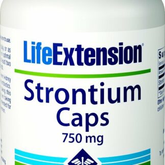 Life Extension 锶 膳食补充剂 750 毫克 90 粒植物胶囊 90ct 90