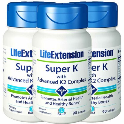 Life Extension Super K with Advanced K2 Complex Softgels, 90 Softgels (3 Pack)