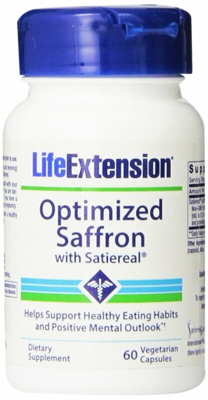 Life Extension Optimized Saffron w/ Satiereal, 60 veggie capsules