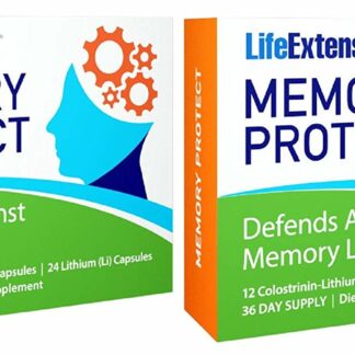 Life Extension Memory Protect *双作用认知和*支持 12 粒牛筋锂（C-Li）胶囊 | 24 粒锂（Li）胶囊 ，2 包