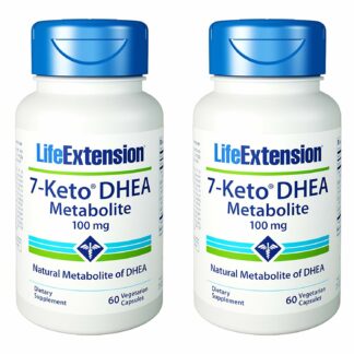 Life Extension 7- Keto DHEA Metabolite, 60 Vcaps 100 mg(Pack of 2)