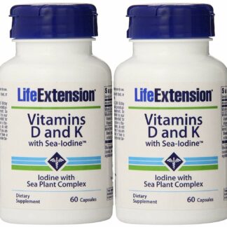 Life Extension Vitamins D and K with Sea-Iodine 60 capsules (2 pack)