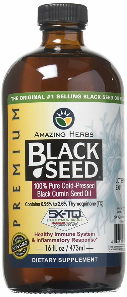 Amazing Herbs - 黑种子Cold-Pressed油 - 16盎司
