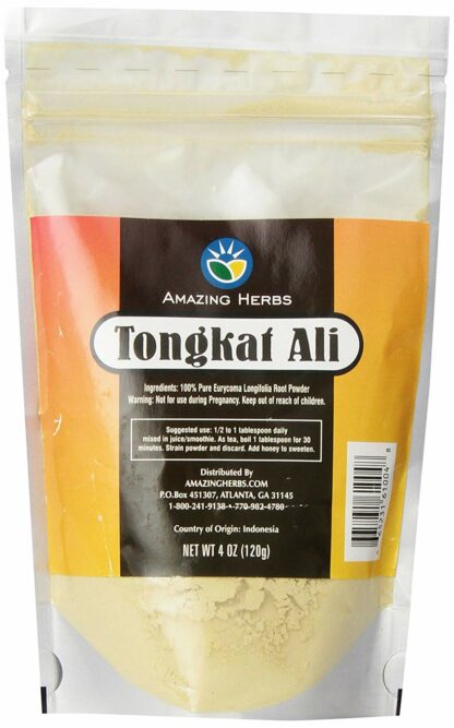 Amazing Herbs - Tongkat阿里明确未加工的粉末 - 4盎司