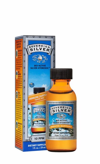 Sovereign Silver Bio-Active Silver Hydrosol 抗扰性强- 10 ppm 1 oz (29mL) 1
