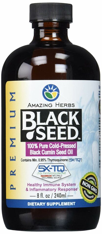 Amazing Herbs - 黑种子Cold-Pressed油 - 8盎司